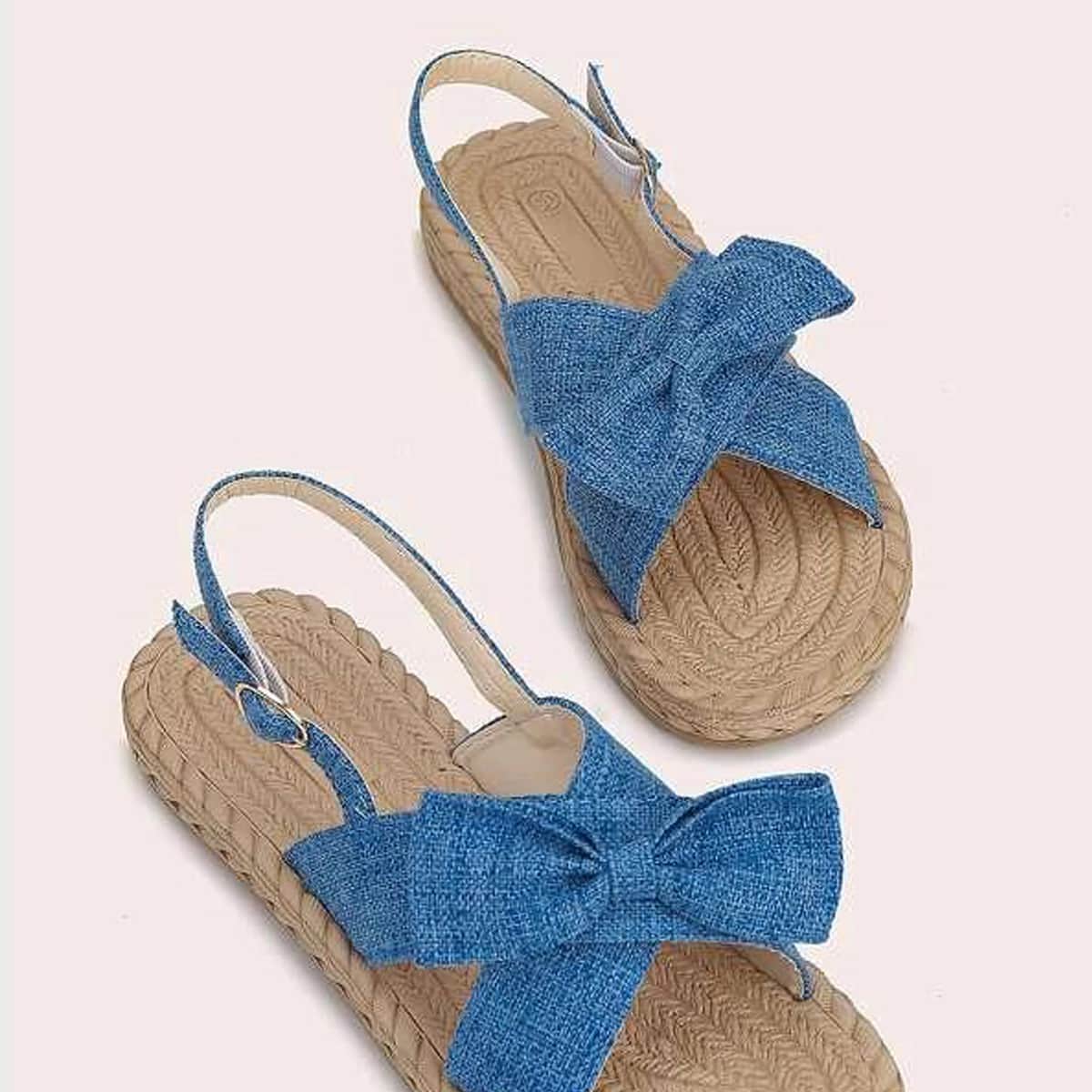 

Bow Slingback Sandals, Blue