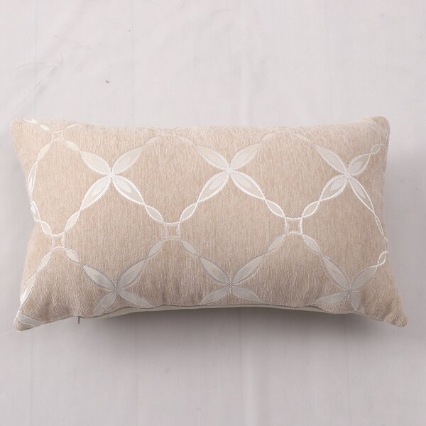 

Plaid Pattern Lumbar Pillowcase Without Filler, Beige