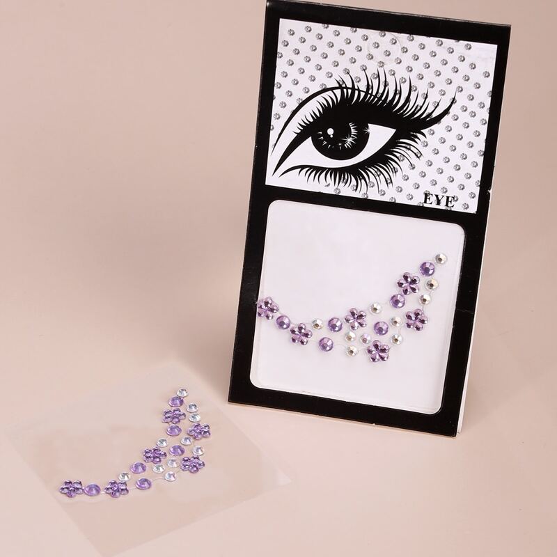 

1sheet Flower Shaped Eye Tattoo Sticker, Multicolor