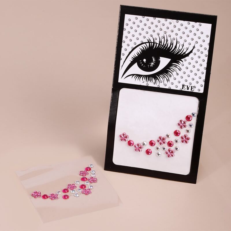 

1sheet Flower Shaped Eye Tattoo Sticker, Multicolor
