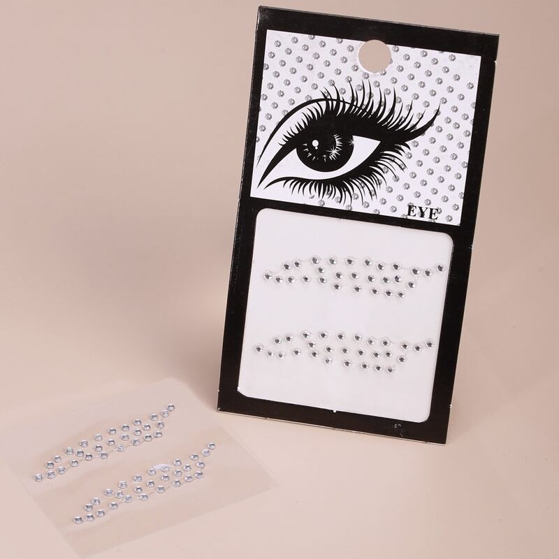 

1sheet Rhinestone Eye Tattoo Sticker, White
