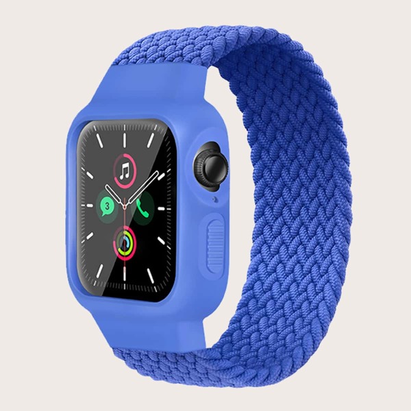 

Braided Watchband & Case For iWatch, Blue