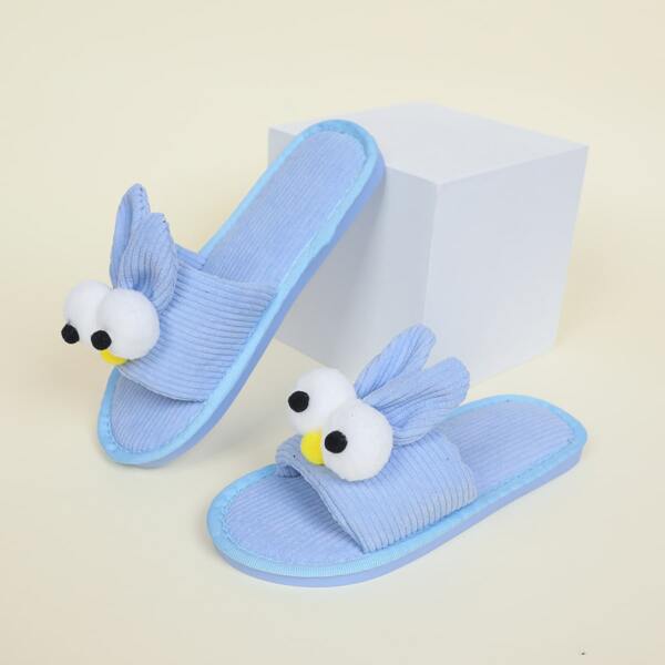 

Cartoon Decor Slippers, Blue