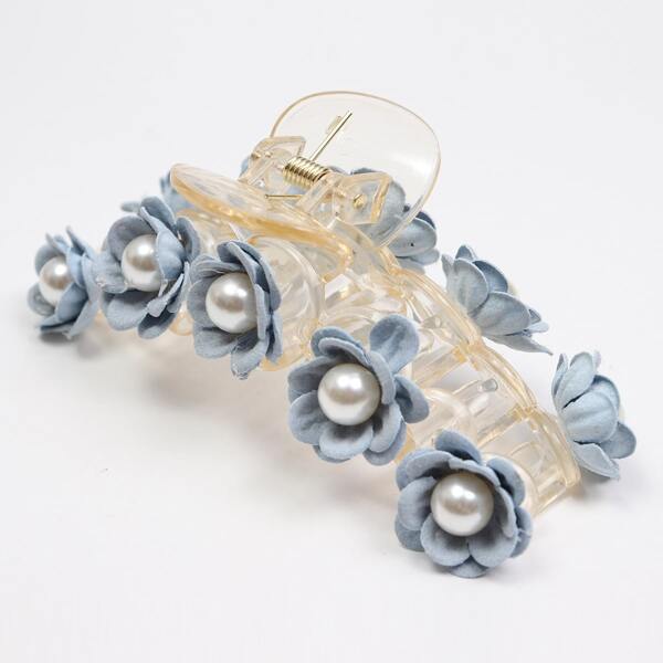 

Faux Pearl Decor Hair Claw, Multicolor