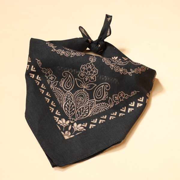 

Paisley Print Bandana, Black
