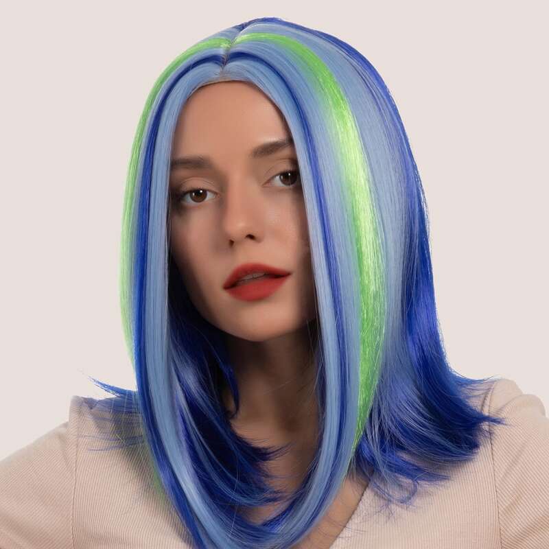 

Colorful Straight Wig, Ombre
