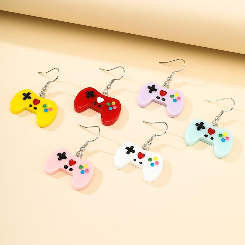 

6pcs Gamepad Drop Earrings, Multicolor