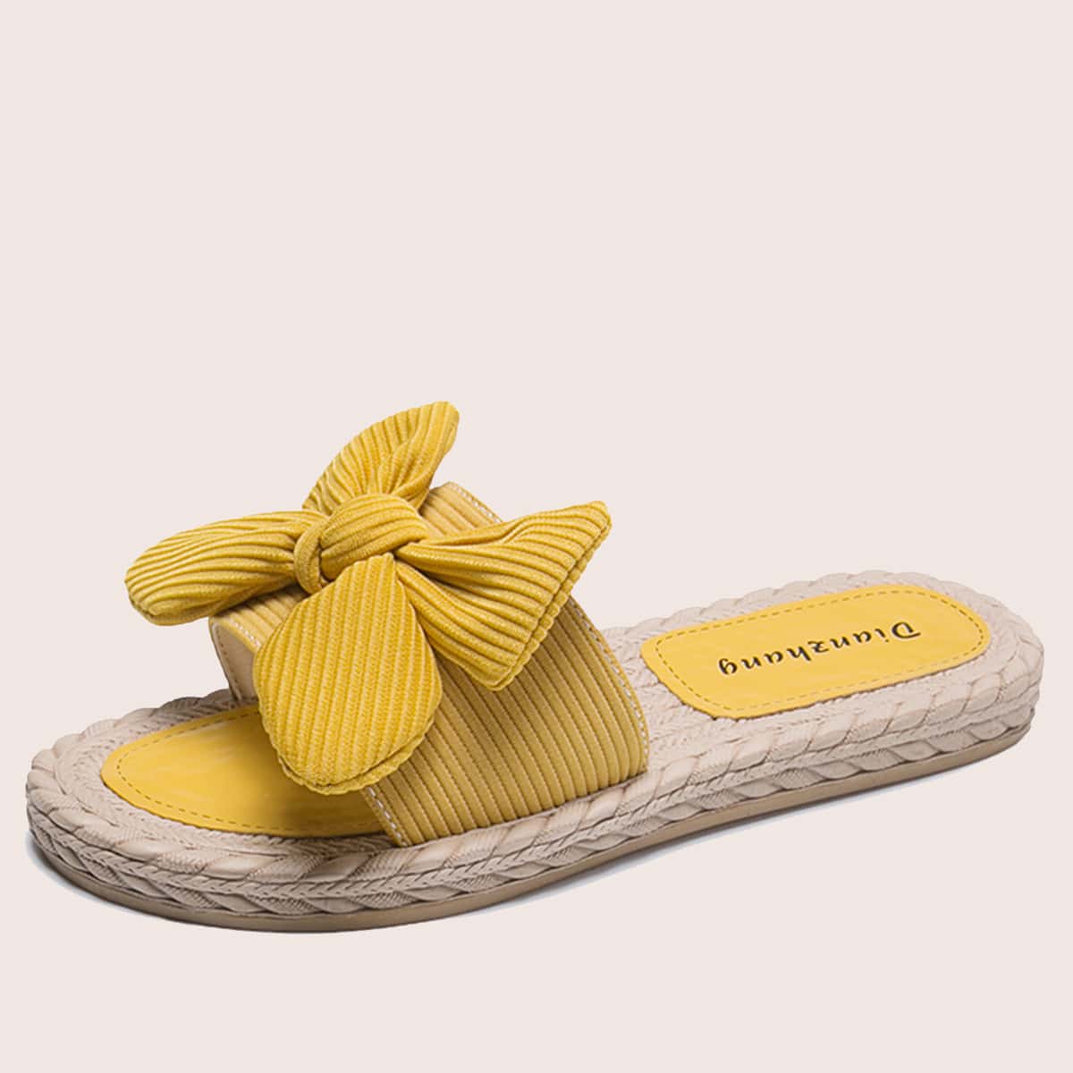 

Bow Knot Slide Sandals, Yellow