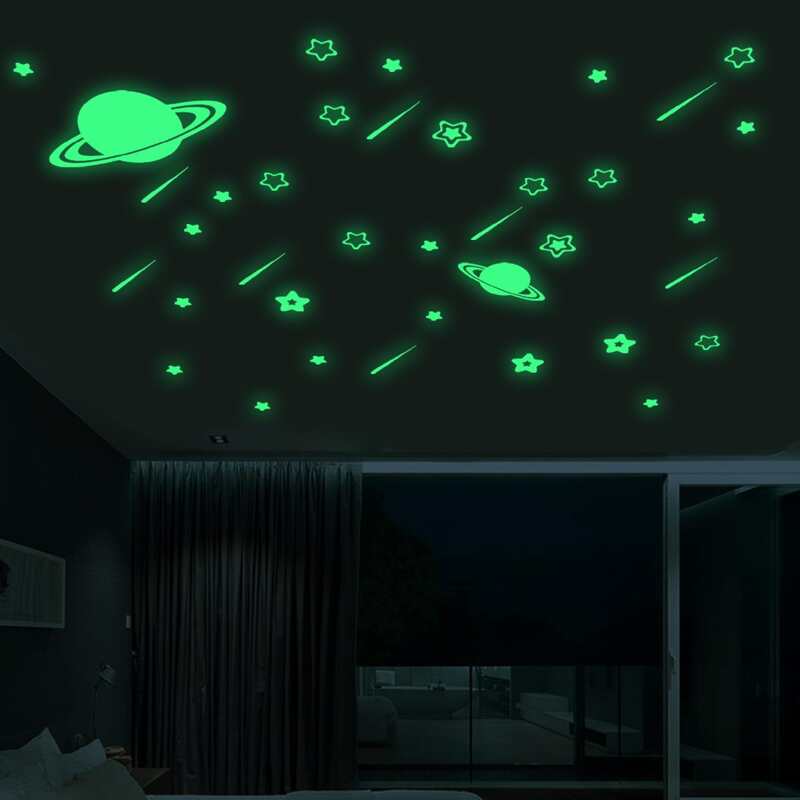 

Planet Print Glow Sticker, Green