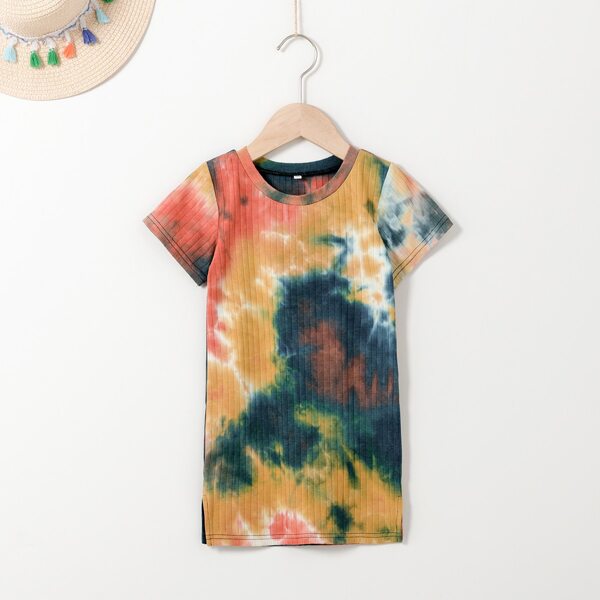 

Toddler Girls Tie Dye Tee Dress, Multicolor