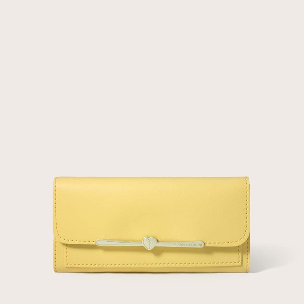 

Minimalist Metal Decor Long Wallet, Yellow