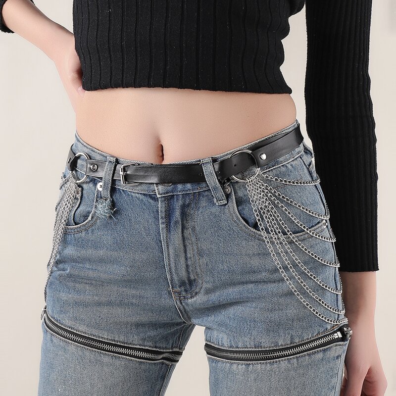 

Chain Decor Belt, Black