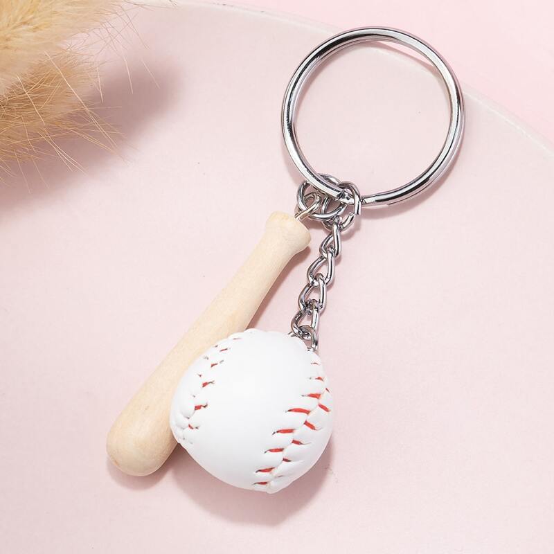 

1pc Baseball Keychain, Multicolor