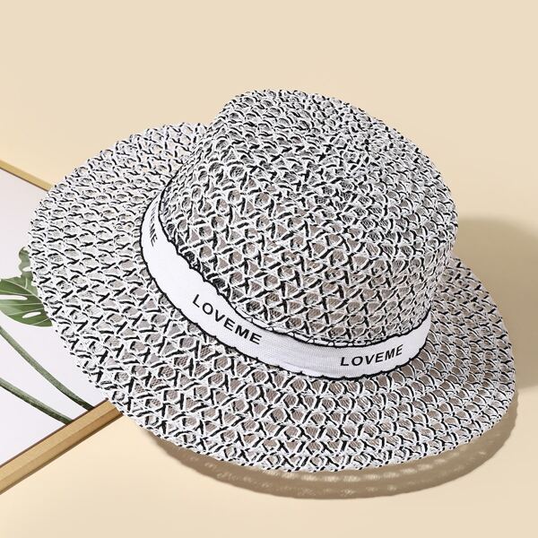 

Hollow Out Straw Hat, White