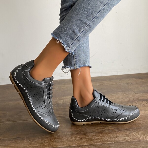 

Laser Cut-out Sneakers, Grey