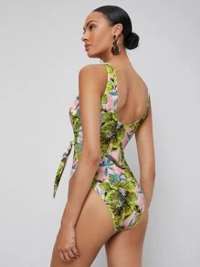 MOTF PREMIUM BOTANICAL SURPLICE SWIMSUIT - Multicolor - View 2