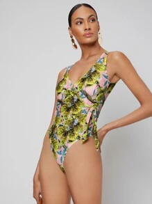 MOTF PREMIUM BOTANICAL SURPLICE SWIMSUIT - Multicolor - View 5