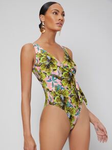 MOTF PREMIUM BOTANICAL SURPLICE SWIMSUIT - Multicolor - View 6