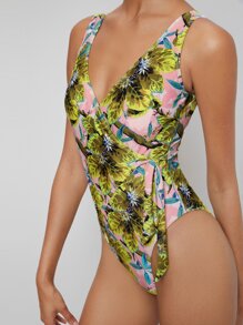 MOTF PREMIUM BOTANICAL SURPLICE SWIMSUIT - Multicolor - View 7