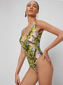 MOTF PREMIUM BOTANICAL SURPLICE SWIMSUIT - Multicolor - View 8