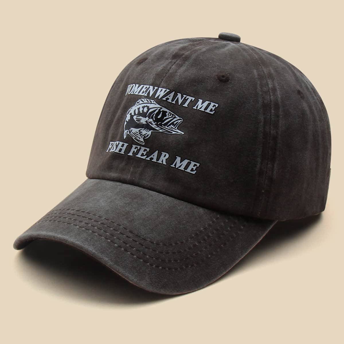 

Letter Graphic Baseball Cap, Chocolate brown