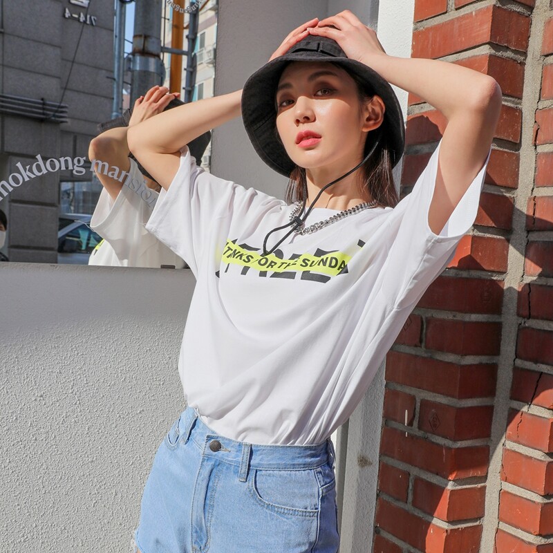 

Letter Graphic Drop Shoulder Tee, White