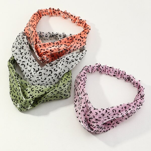 

4pcs Graphic Hair Band, Multicolor