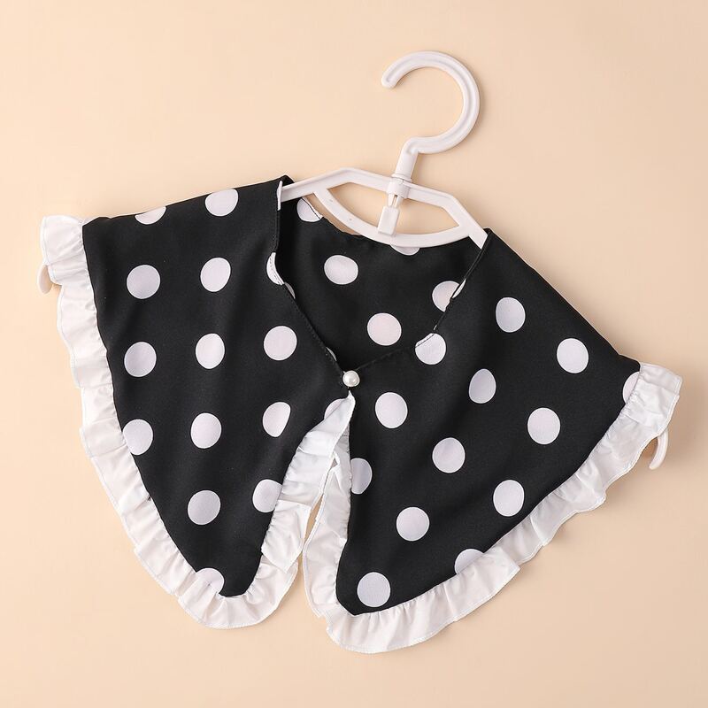 

Polka Dot Dickey Collar, Black