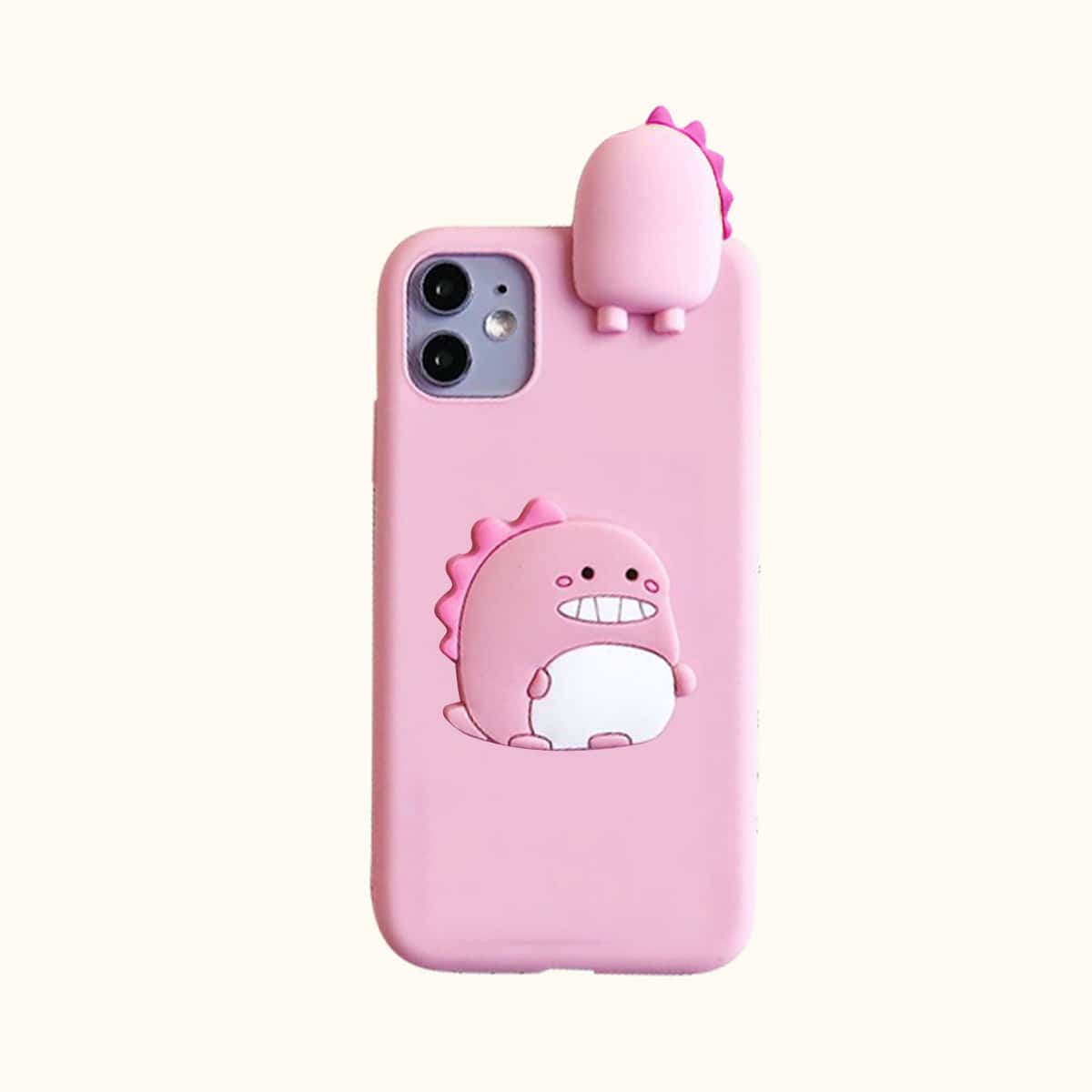 

Cartoon Dinosaur Decor Phone Case, Pink