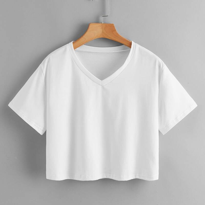 

Solid Crop Tee, White