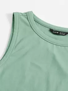 Muchica 素色短版背心上衣 - 薄荷綠 - 查看 4