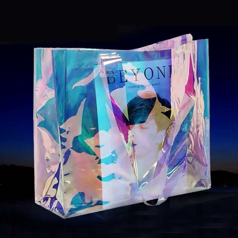 

Holographic Tote Bag, Green