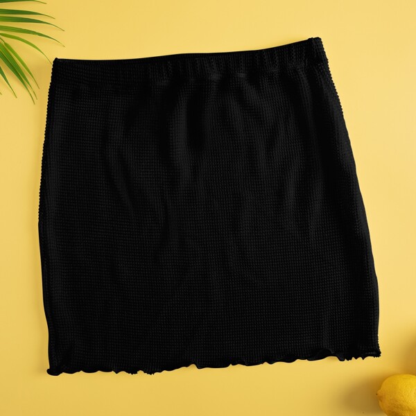 

Sheer Cover Up Skirt, Black