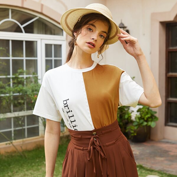 

Letter Graphic Colorblock Tee, Multicolor