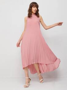 Mulvari Vestido fruncido bajo irregular - Rosa vieja - Ver 1