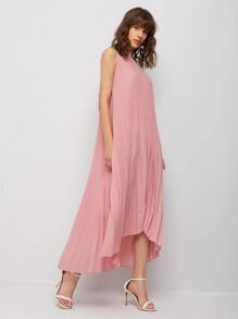 Mulvari Vestido fruncido bajo irregular - Rosa vieja - Ver 3