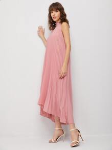Mulvari Vestido fruncido bajo irregular - Rosa vieja - Ver 4