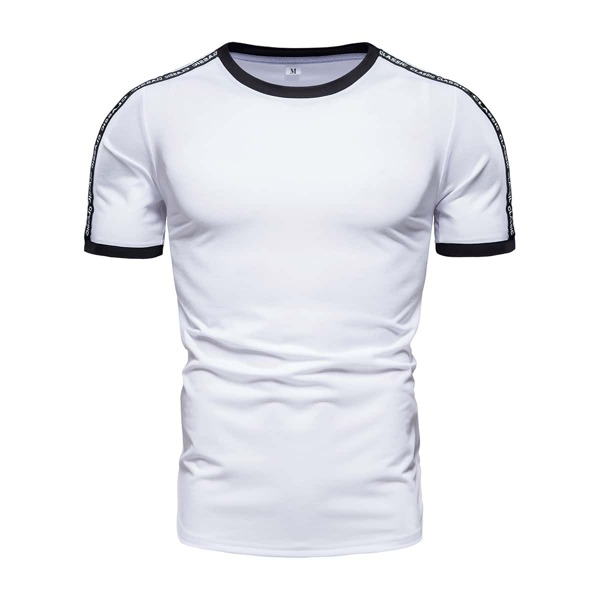 

Men Letter Tape Tee, White