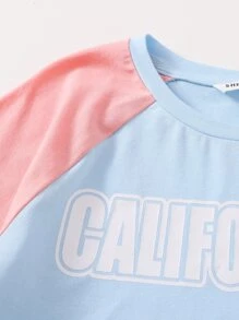 SHEIN Tops con gái Lá thư Sẵn sàng - Nhiều màu - Xem 3