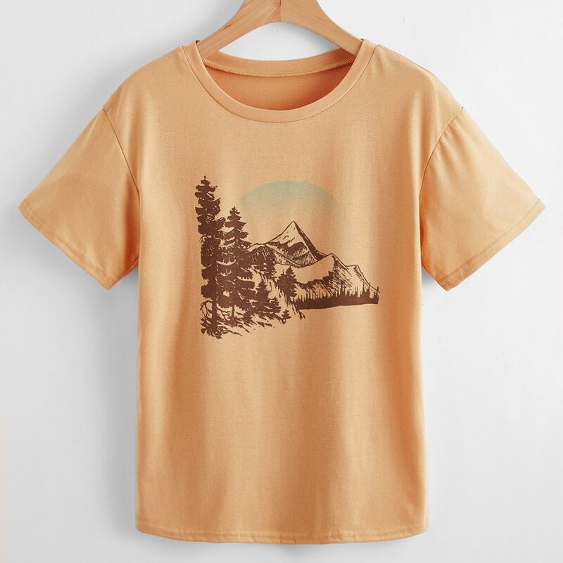 

Mountain Graphic Tee, Brown