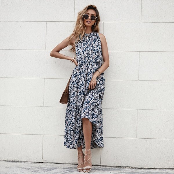 

Paisley Print Smock Dress, Multicolor