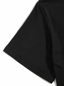 Manfinity Homme 男士 2 件纯色基本款纯色休闲短袖 T 恤，男朋友礼物，工作用