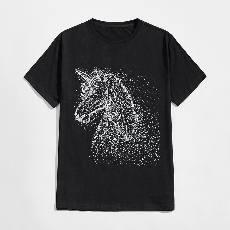 

Guys Unicorn Graphic Tee, Black