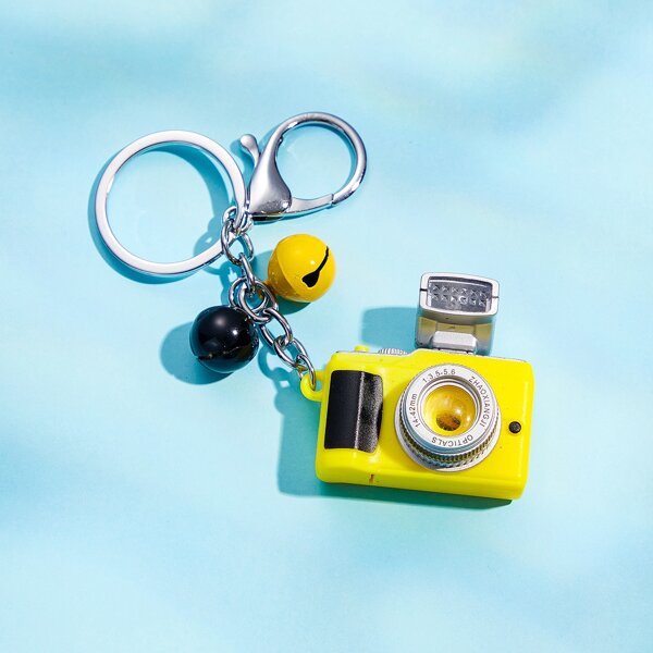 

Camera Design Keychain, Yellow