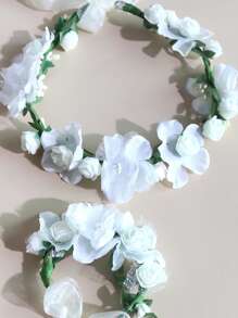 小女童花朵裝飾髮飾和手鐲