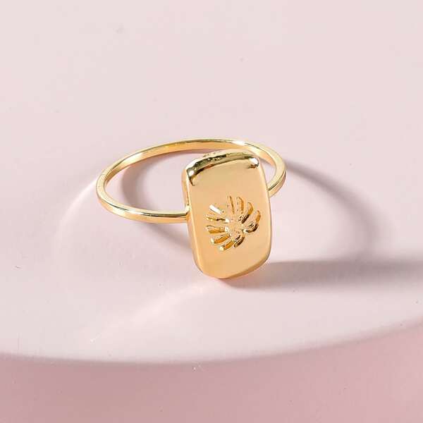 

1pc Simple Ring, Gold
