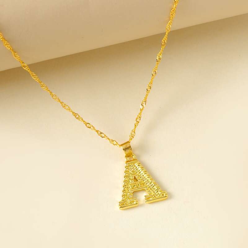 

Letter Pendant Necklace, Gold