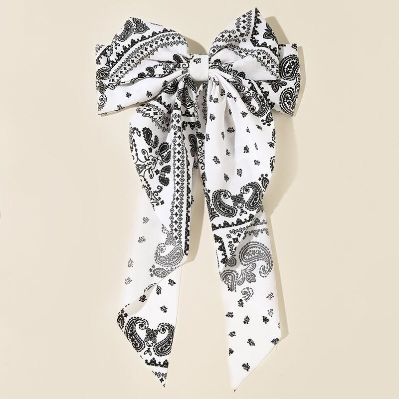 

1pc Paisley Bow Hair Clip, Multicolor