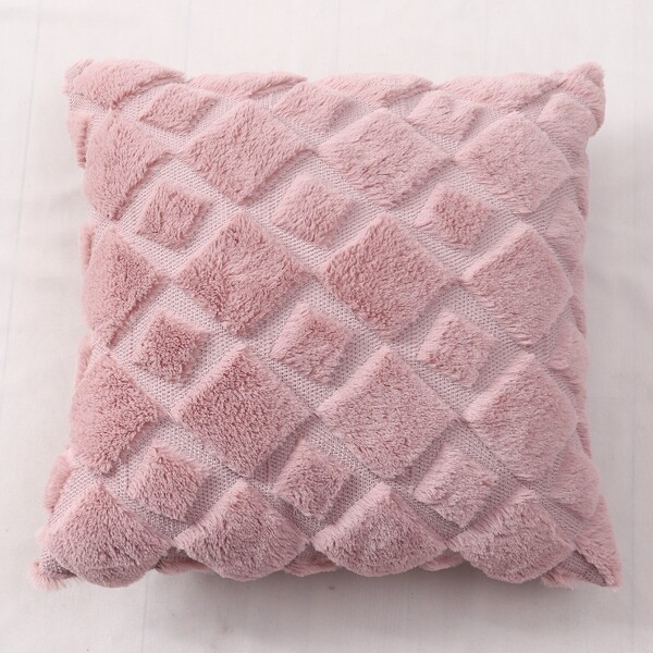 

Plain Plush Cushion Cover Without Filler, Pink