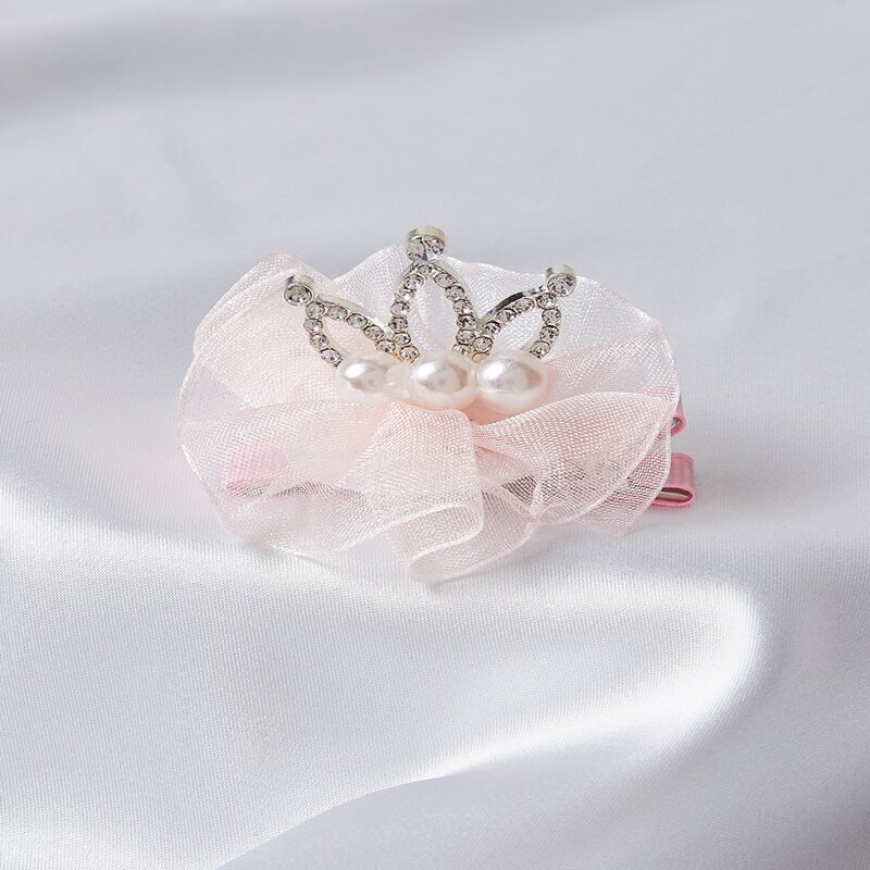 

Crown Lace Pet Hair Clip, Pink